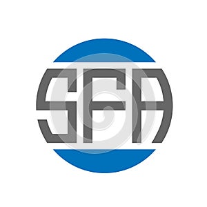 SFA letter logo design on white background. SFA creative initials circle logo concept. SFA letter design