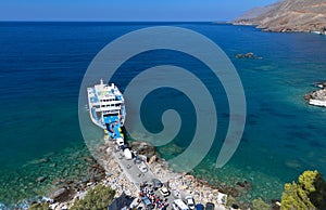 Sfakia harbor at Crete island photo