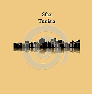 Sfax, Tunisia city silhouette