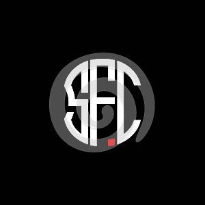 SFC letter logo abstract creative design.