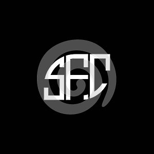 SFC letter logo design on black background. SFC creative initials letter logo concept. SFC letter design