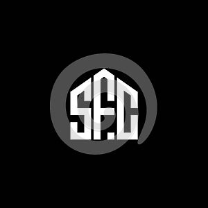 SFC letter logo design on BLACK background. SFC creative initials letter logo concept. SFC letter design.SFC letter logo design on