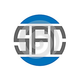 SFC letter logo design on white background. SFC creative initials circle logo concept. SFC letter design