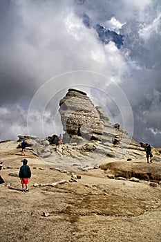 Tourists visiting the Sphinx landmark