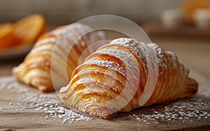 Sfogliatella, typical neapolitan sfogliatelle patry in Naples, Italy