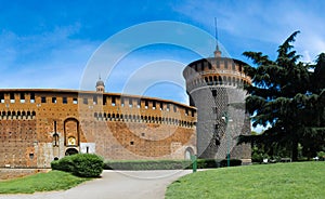 Sforza castle in Milan, Italy