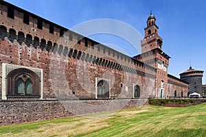 Sforza Castle in Milan, Italy