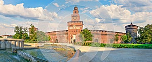 Sforzesco Castle and fountain