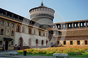 Sforzesco castle in Milan