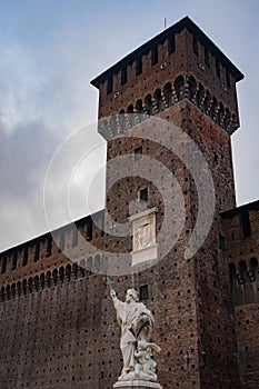 Sforzesco Castle in Milan Italy