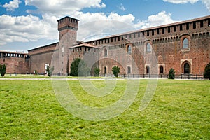 Sforzesco castle in Milan, Lombardy, Italy