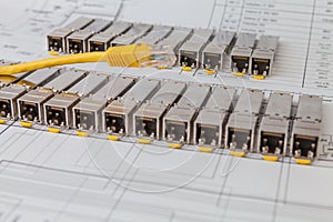 SFP network modules for network switch and patch cord