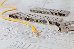 SFP network modules for network switch and patch cord