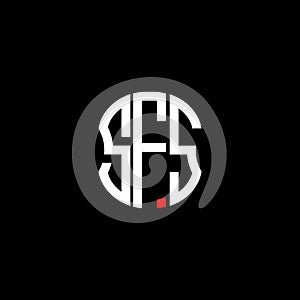 SFS letter logo abstract creative design.