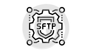 sftp label line icon animation