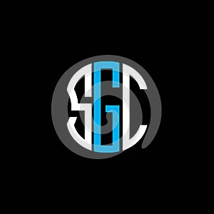 SGC letter logo abstract creative design.