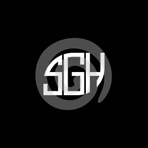 SGH letter logo design on black background. SGH creative initials letter logo concept. SGH letter design