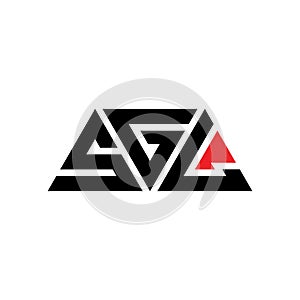 SGL triangle letter logo design with triangle shape. SGL triangle logo design monogram. SGL triangle vector logo template with red