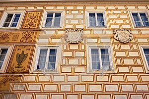 Sgraffito in Szekesfehervar city centre,Hungary