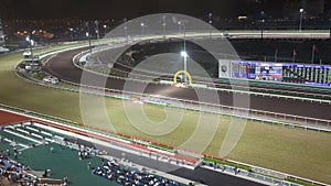 Sha Tin Racecourse at night