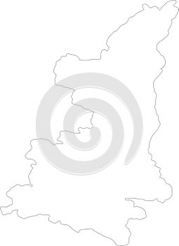 Shaanxi China outline map photo