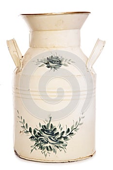 Shabby chic milk churn vase