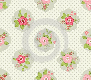 Shabby chic rose background