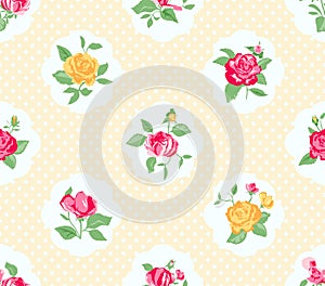 Shabby chic rose background