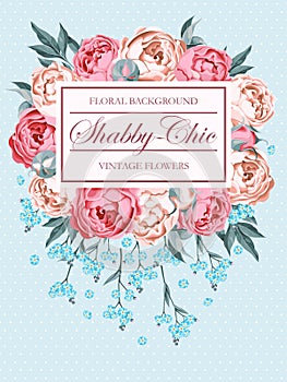 Shabby-chic vector background