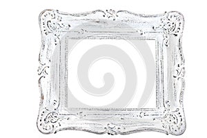 Shabby chic vintage picture frame, isolated