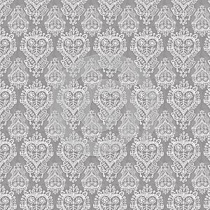 Shabby chic wooden heart repeat pattern