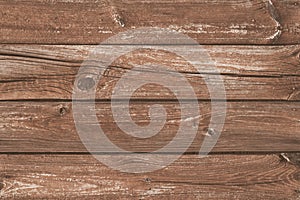 Shabby dark wood texture. Vintage wooden fence, cracked desk surface. Natural color. Weathered timber, backgrounds. Brown old wood