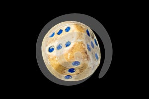 Shabby dice on black