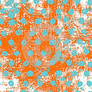 Shabby polka dot seamless texture