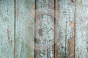 Shabby turquoise old painted wood texture