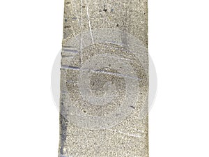 shabby whetstone on a white background closeup photo.