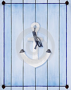 Shabby Wood Background with anchor