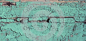 Shabby wooden board with cracks