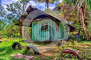 Shack made from a shipping container