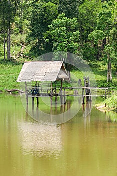 Shack on a water