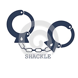 Shackled hands icon.