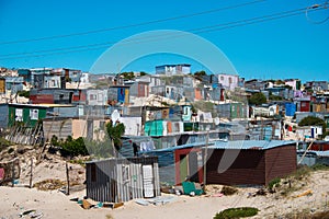 Shacks in informal settlement in khayelitsha township