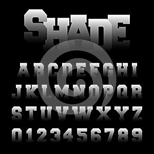 Shade alphabet font template