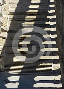 Shade of the Aqueduct of Segovia. Spain.