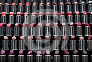 Shade of lipstick on shelf