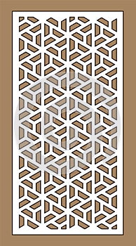 Shade screen, privacy fence template. Laser cut vector panel, screen, fence, divider. Cnc decorative pattern, jali photo
