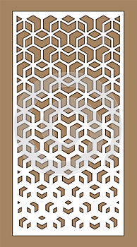 Shade screen, privacy fence template. Laser cut vector panel, screen, fence, divider. Cnc decorative pattern, jali photo