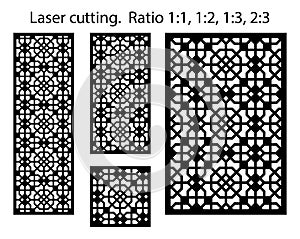 Shade screen, privacy fence template. Laser cut vector panel, screen, fence, divider. Cnc decorative pattern, jali photo