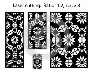 Shade screen, privacy fence template. Laser cut vector panel, screen, fence, divider. Cnc decorative pattern, jali photo