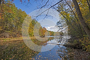 Shade, Shadows, and Reflections on a Fall Lake